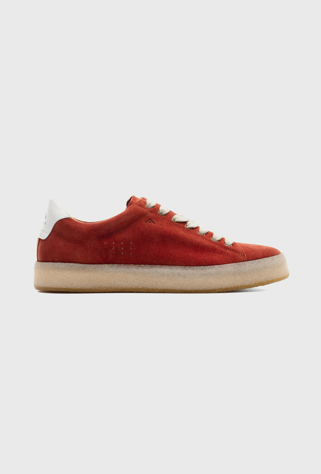 Suède casual sneakers in de kleur baksteenrood