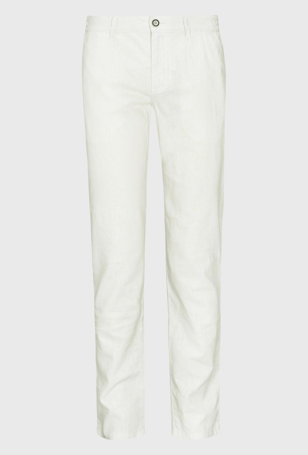 Chino pants in ecru color made of linen and cotton