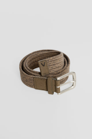 Taupe Braided Elastic Belt