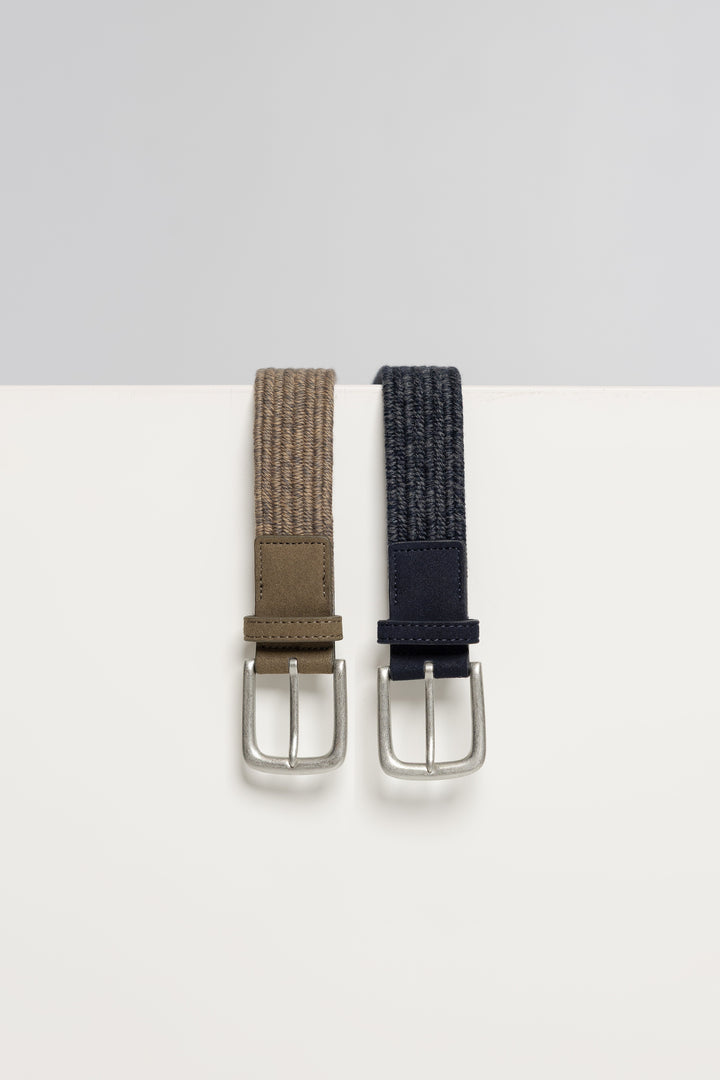 Geflochtener Stretchgürtel in Navy