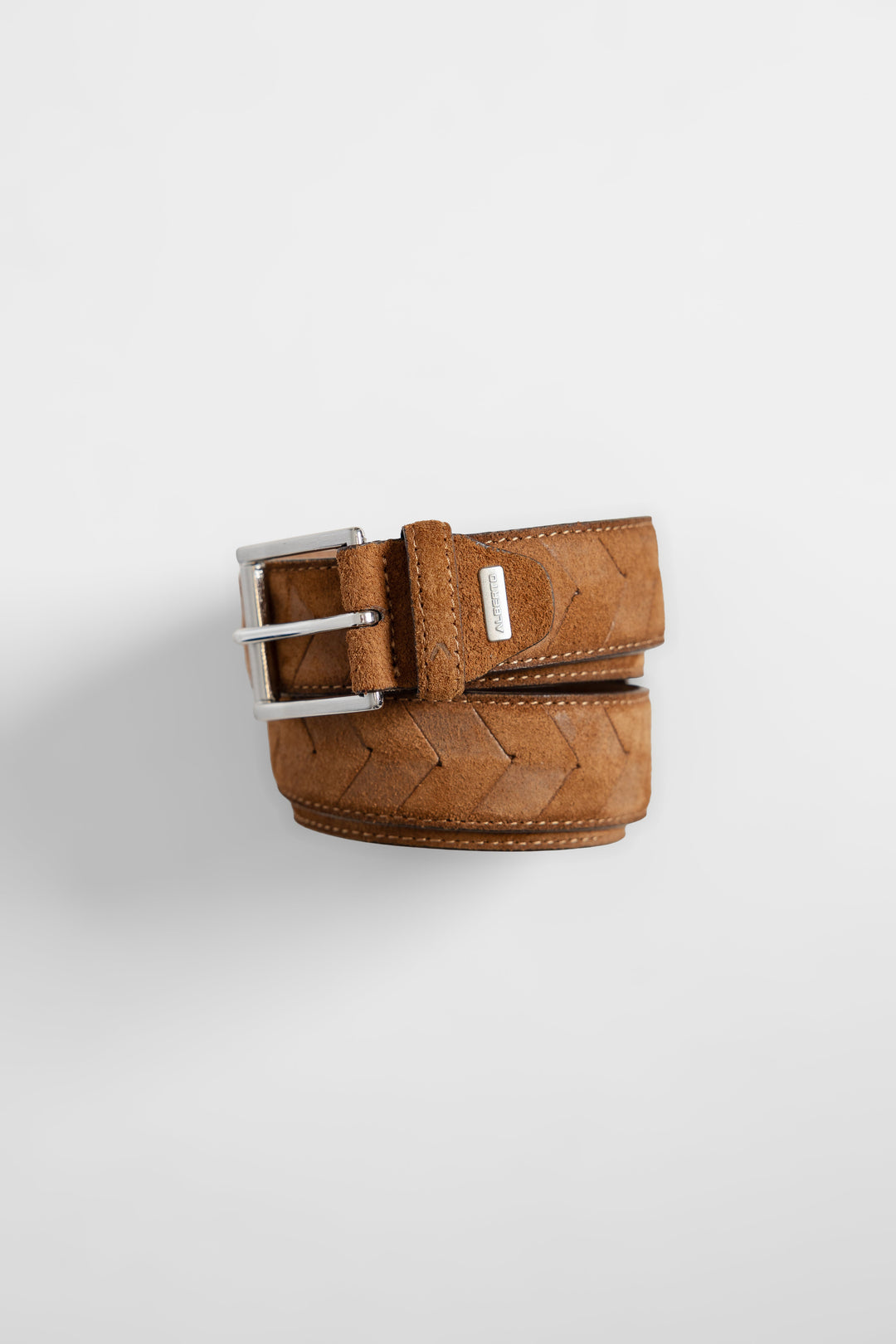 Brown Belt with Embossed Pattern
