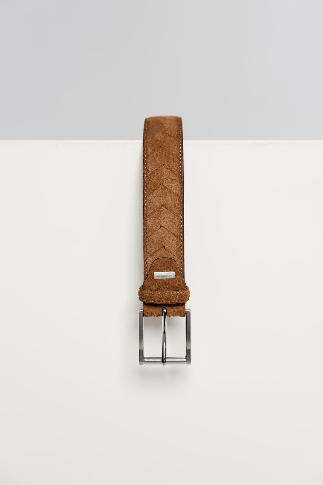 Brown Belt with Embossed Pattern