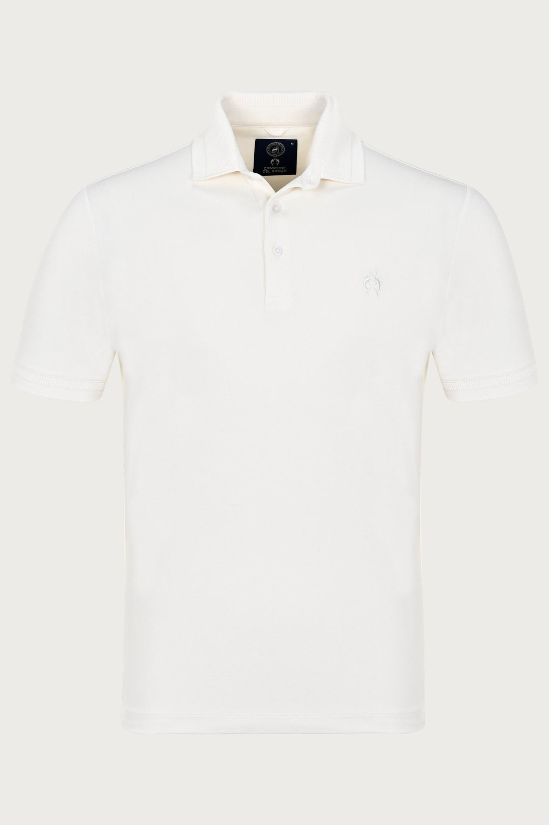 Campione polo in ecru kleur met merklogo op de borst