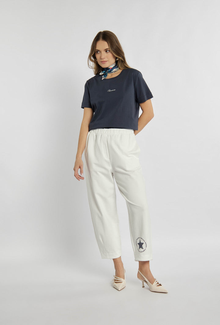 Bequeme Jogginghose in Ecru-Farbe