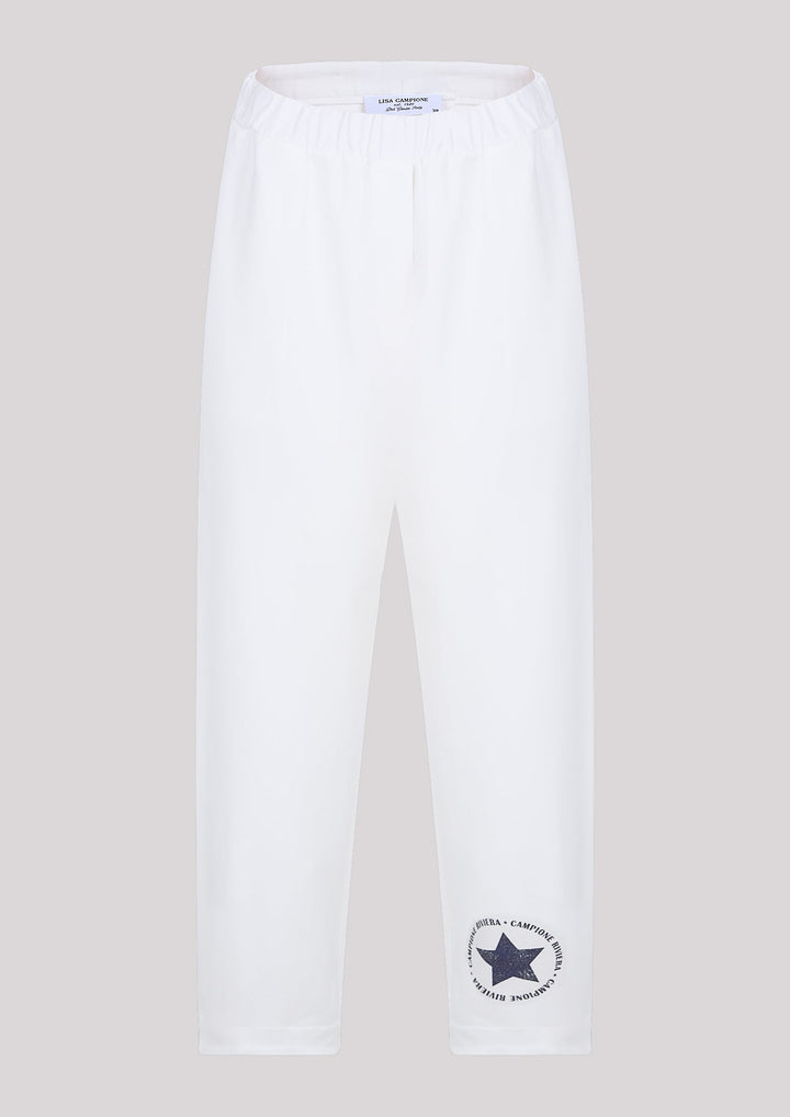 Bequeme Jogginghose in Ecru-Farbe