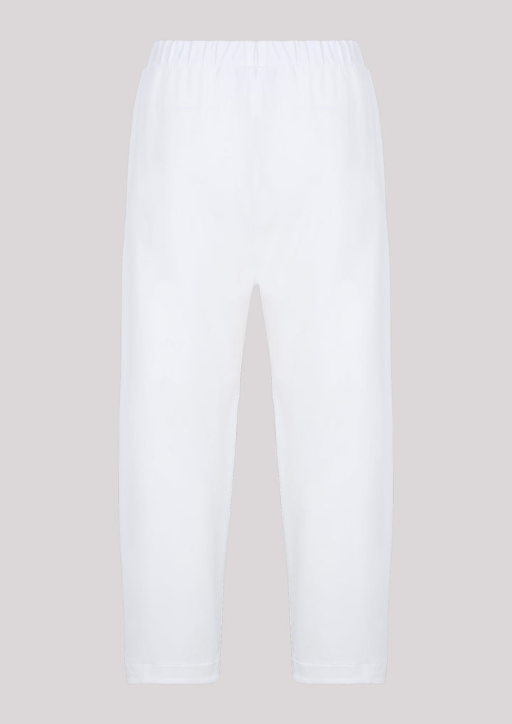 Comfortable sweatpants in ecru color
