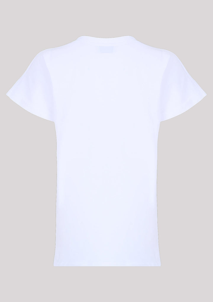 Classic t-shirt with red flower print