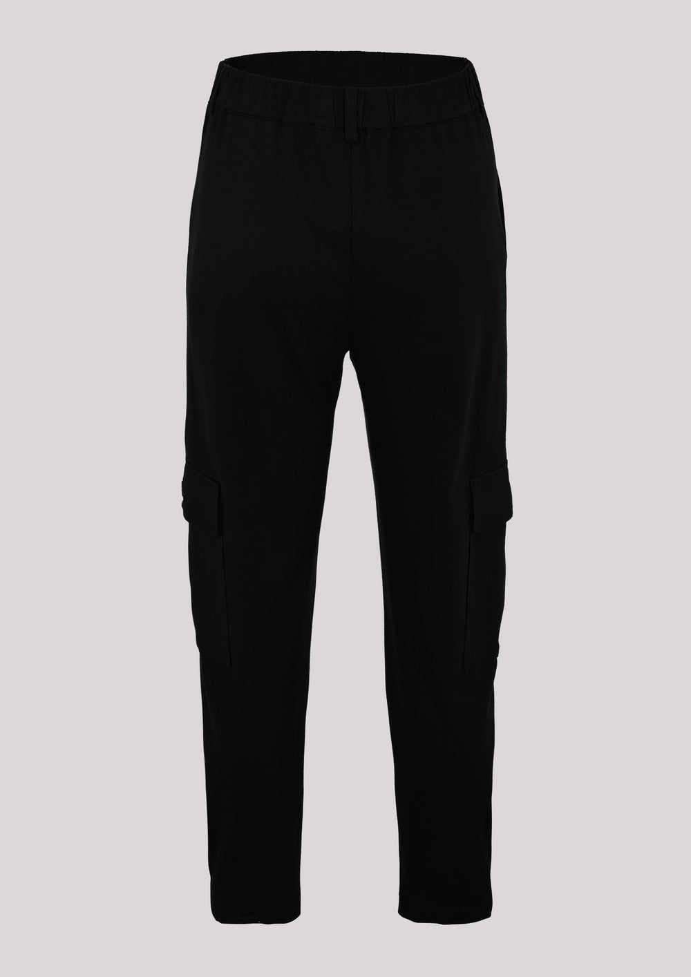 Fitted combat pants in black color