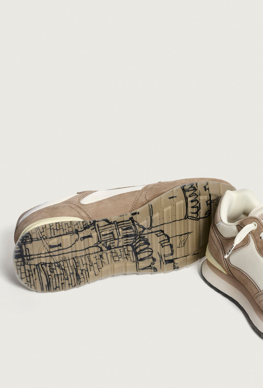 Brown HOFF sneaker shoes with print