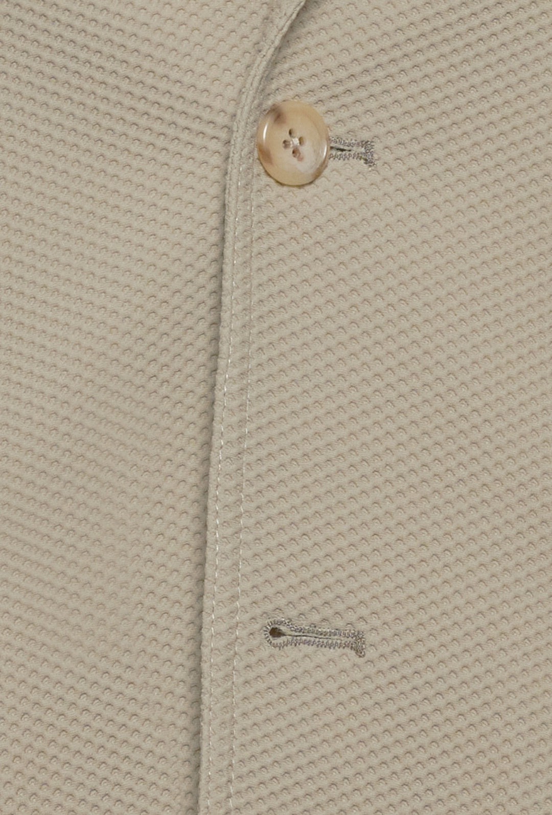 Beige Textured-Weave Suit Jacket