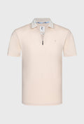 Herren-Poloshirt Pfirsich mit Zipper