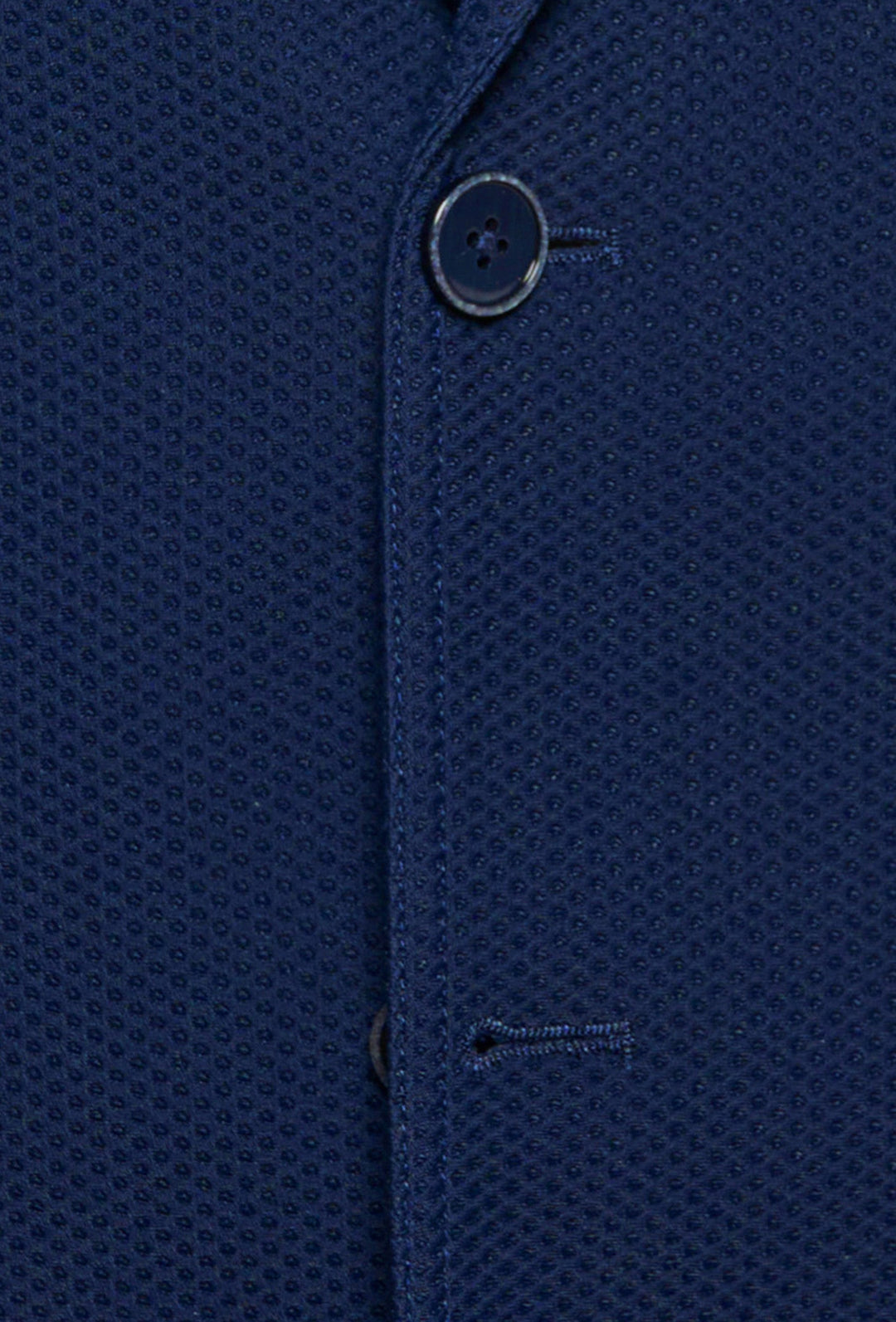 Men's Navy Suit Jacket in Bold Structured Weave