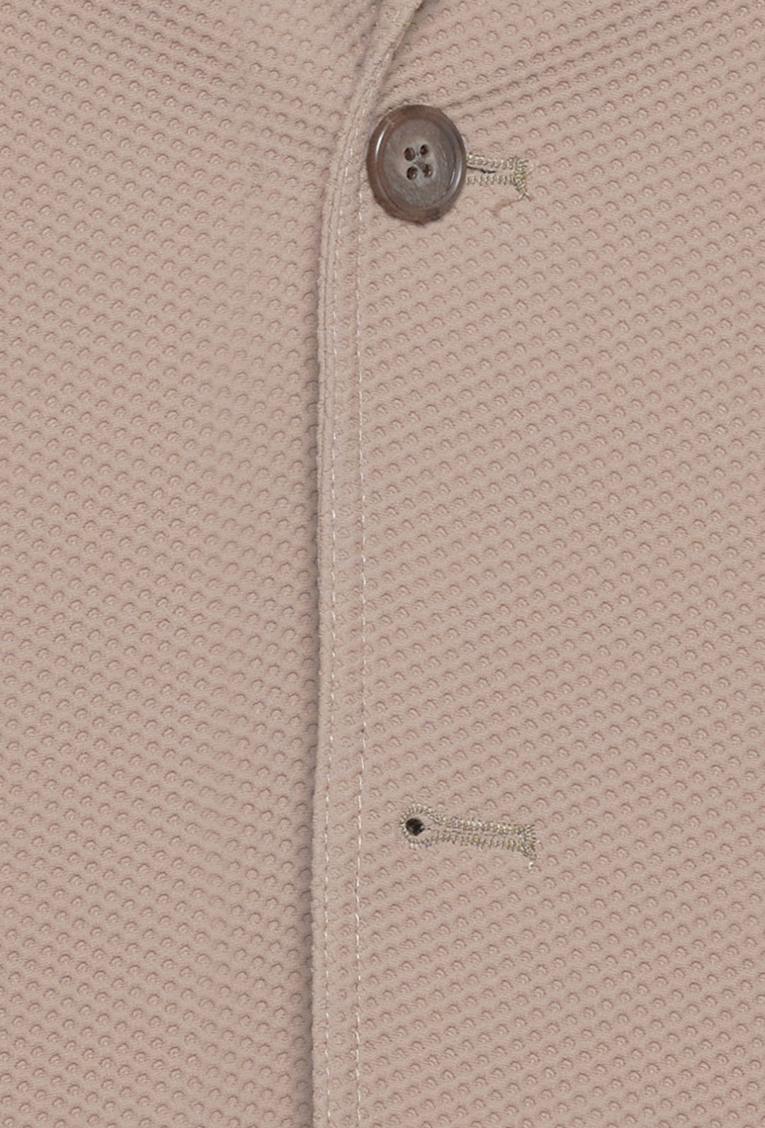 Men's Beige Suit Jacket in Honeycomb Texture