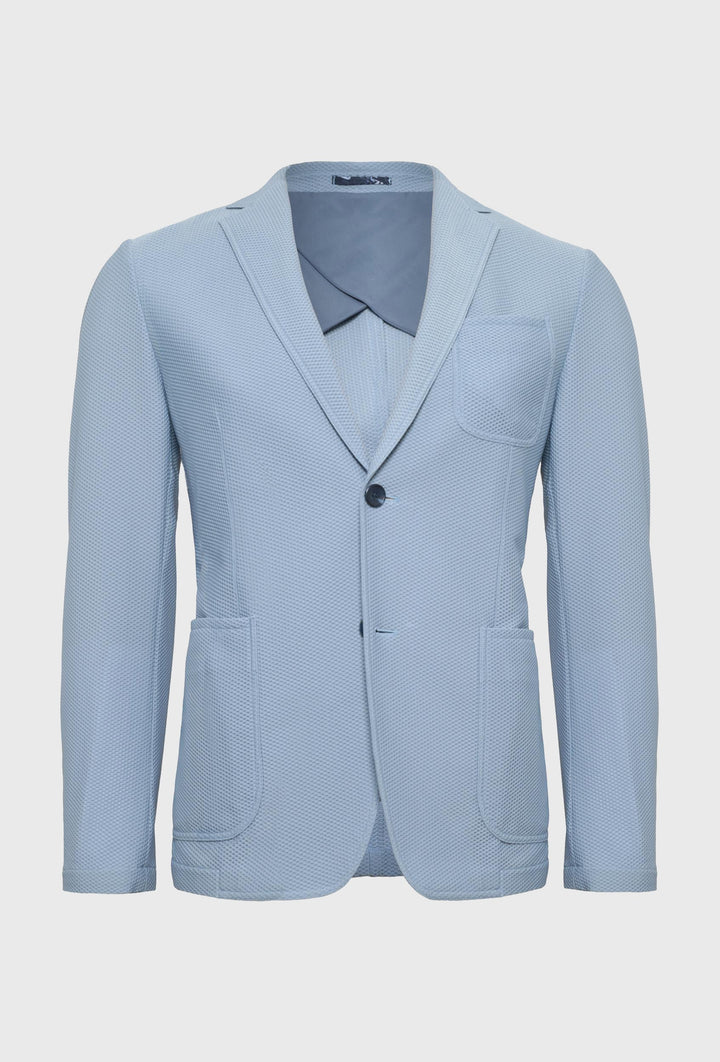 Men's Light Blue Suit Jacket in Fine Textured Cloth