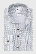 Men's Knitted Shirt with Fine Triangle Pattern