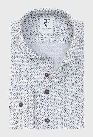 Men's Knitted Shirt with Fine Triangle Pattern