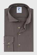 Herrenhemd Braun mit gemustertem Finish