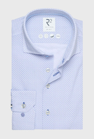 Light Blue Shirt in a Micro Pattern