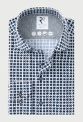 Men's Jersey Geo Print Navy Shirt