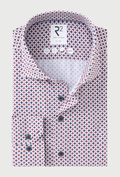 Burgundy Shirt in a Retro Geometric Print
