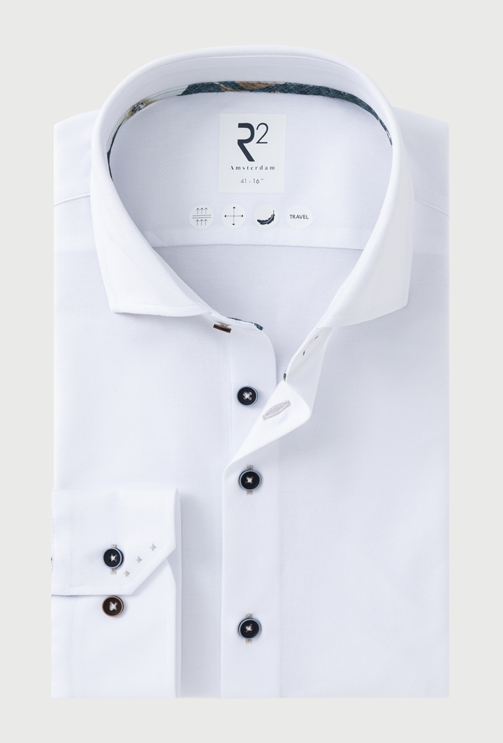 White Shirt with Contrast Detailing
