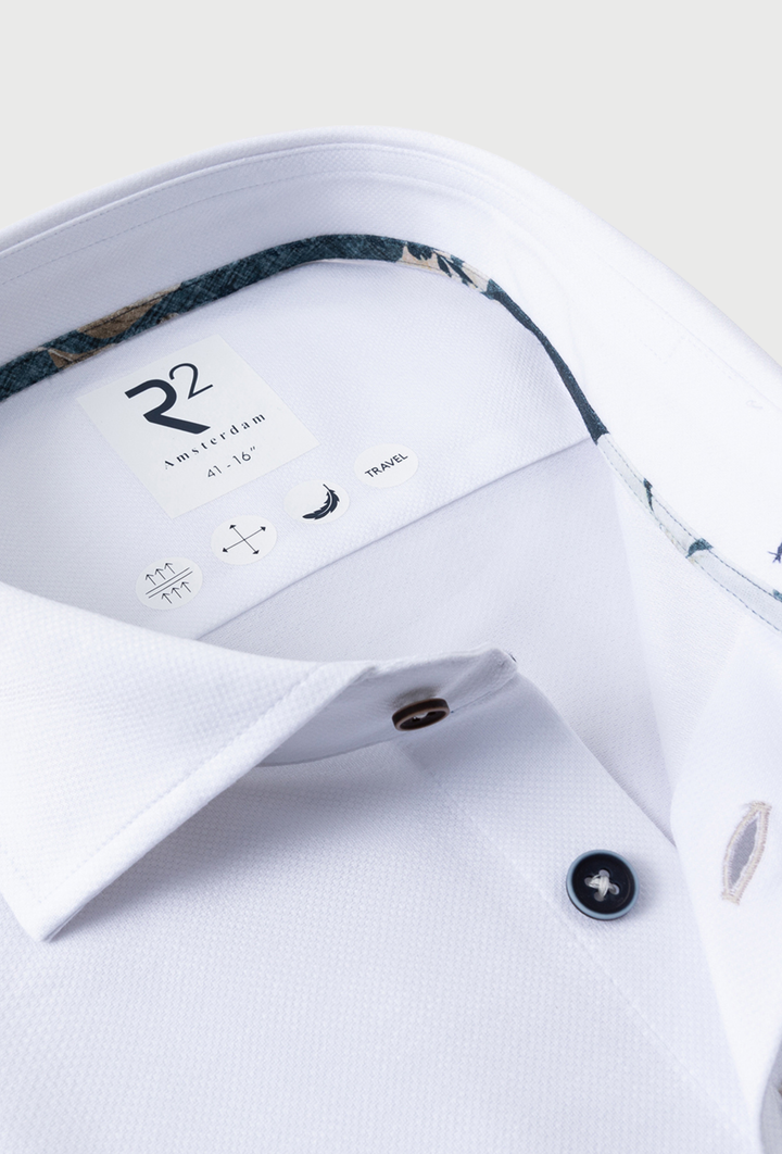 White Shirt with Contrast Detailing