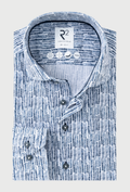 Herrenhemd Travel Chevron Blue