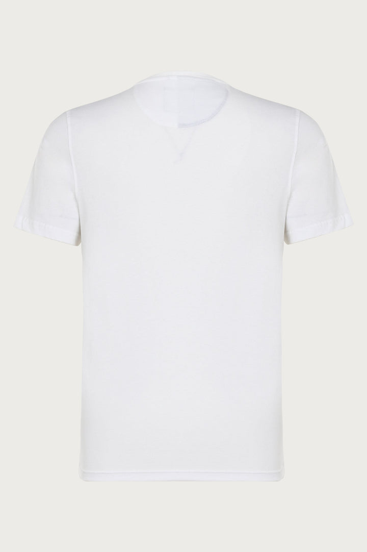 White t-shirt with nautical colorful print