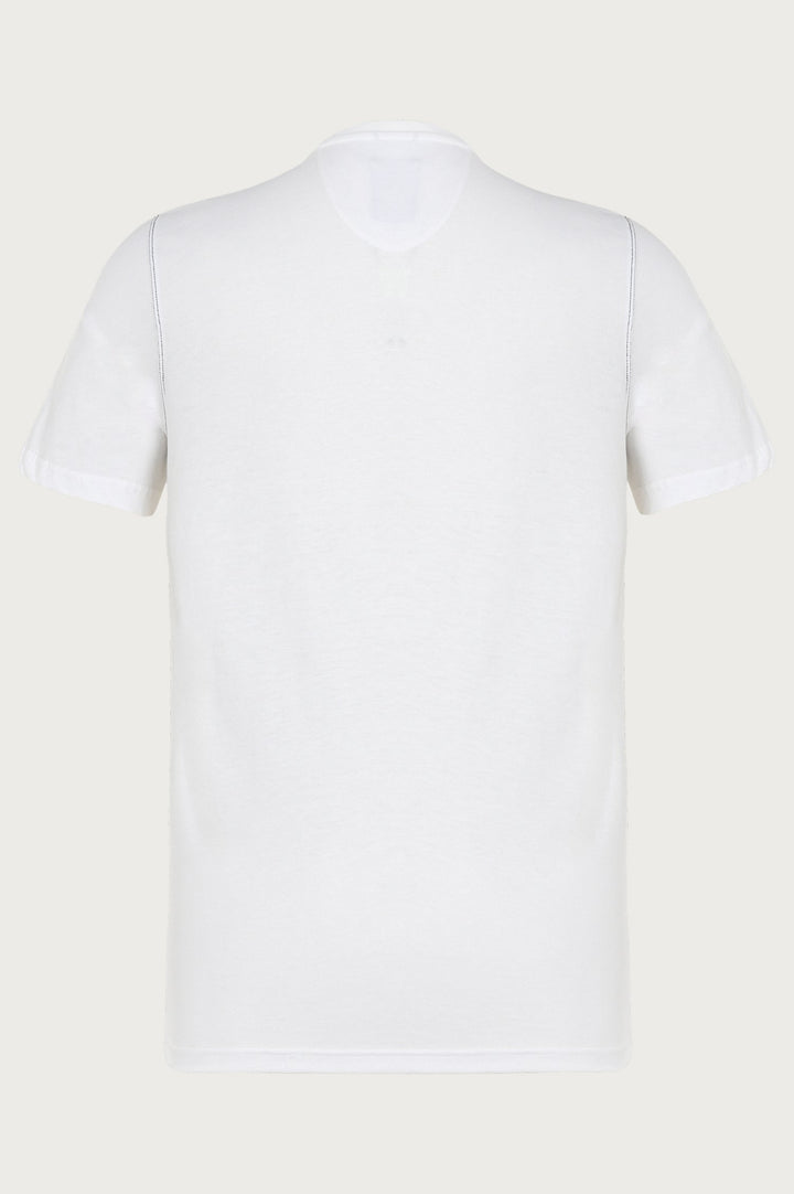 Campione T-shirt in ecru color with stylish prints on the front