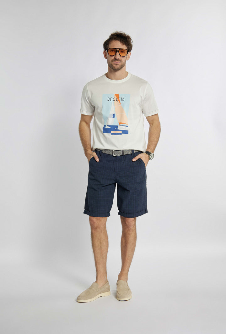 Wit t-shirt met nautische print