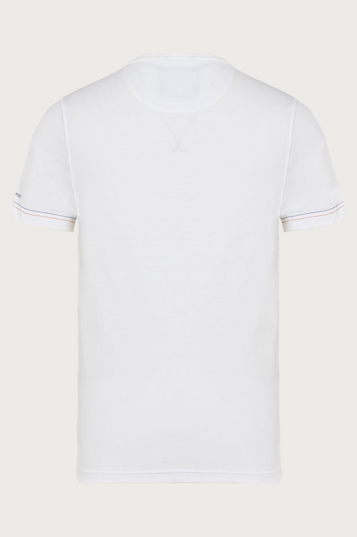 White t-shirt with nautical print