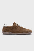 Brown Suede Men's Sneakers with Technical Mesh