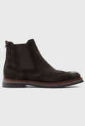 Ambitious Black Chelsea Boots with Brogue Toes