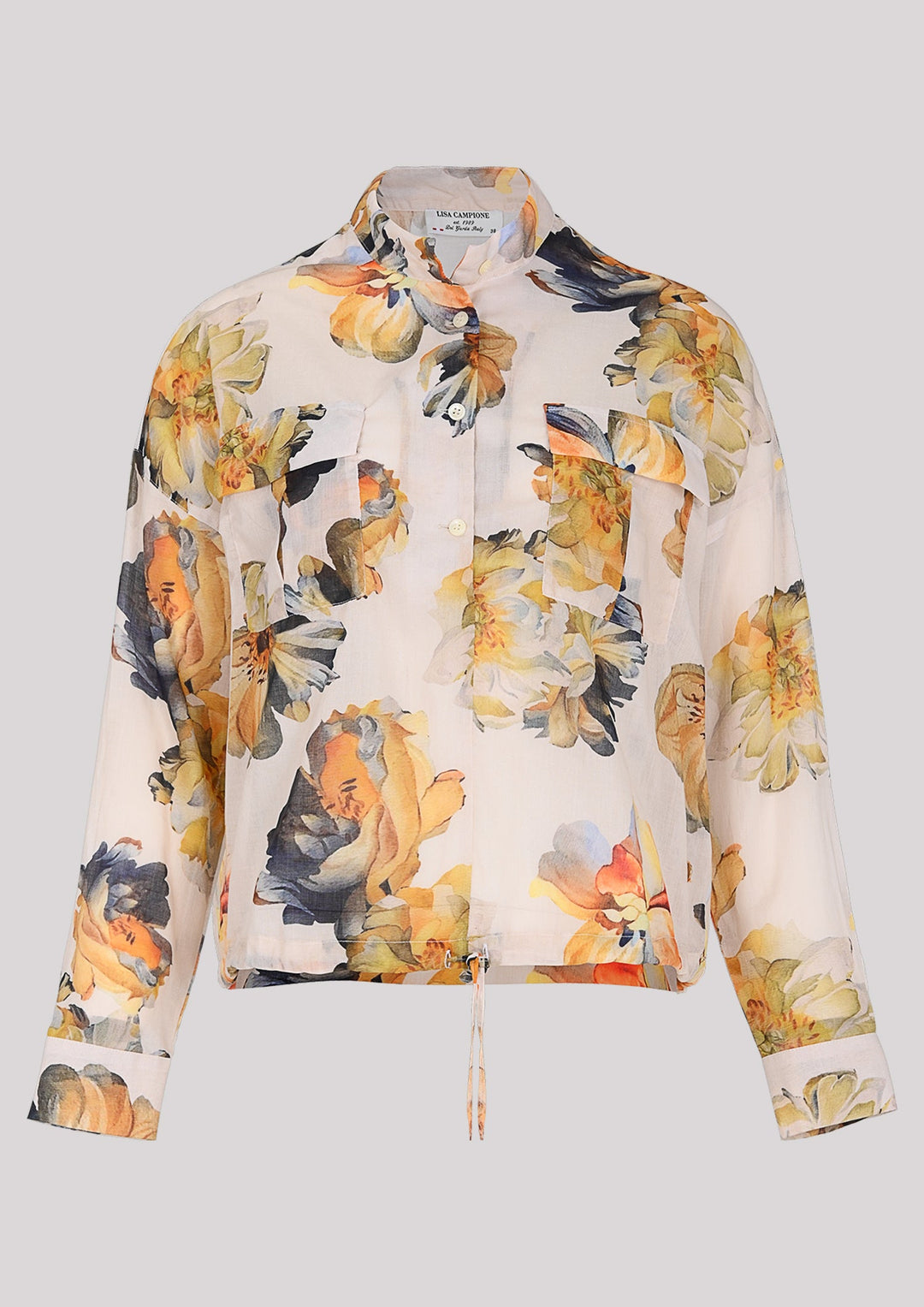 Chemisier élégant à col et motif floral