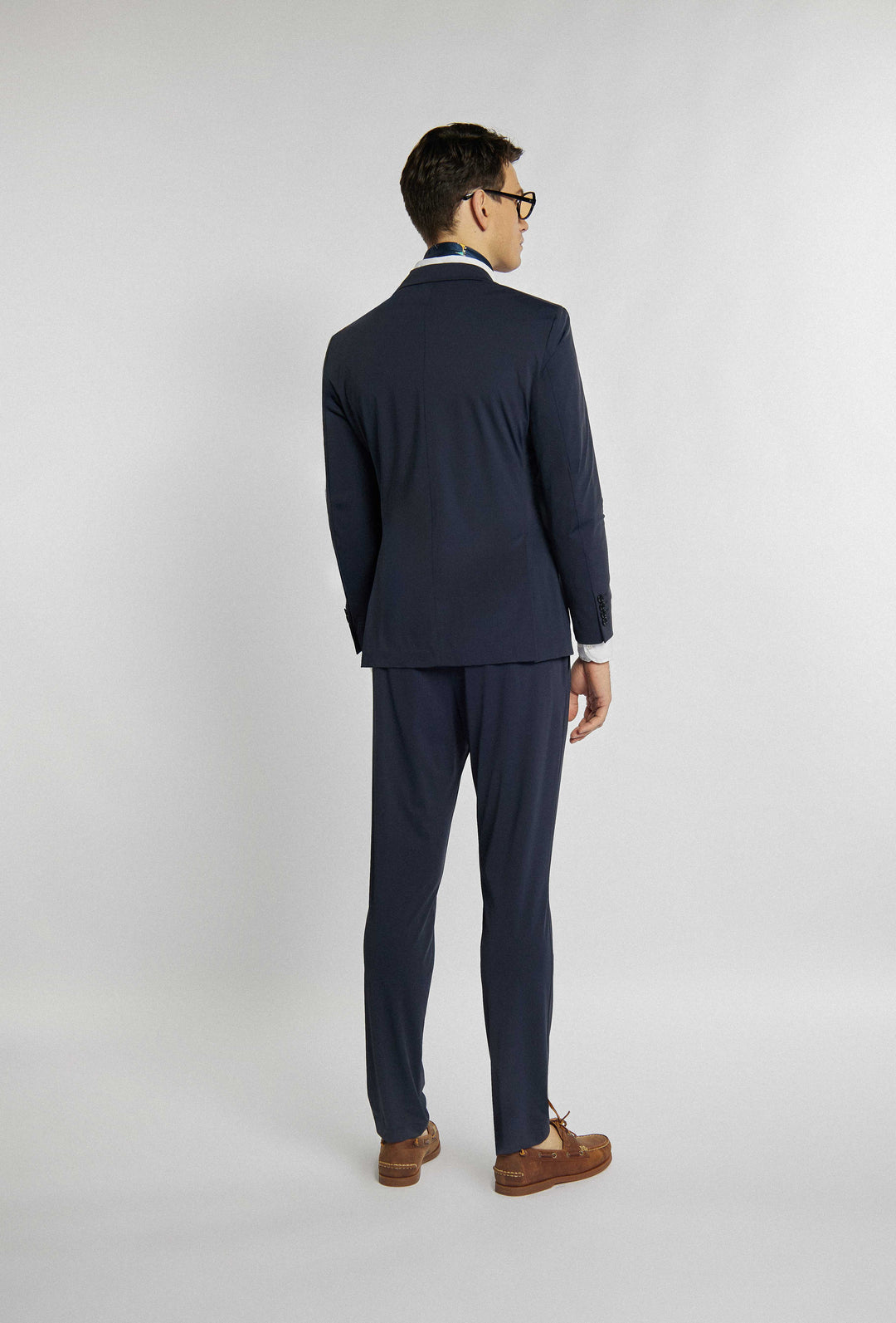 Elegant drawstring pants in navy blue color