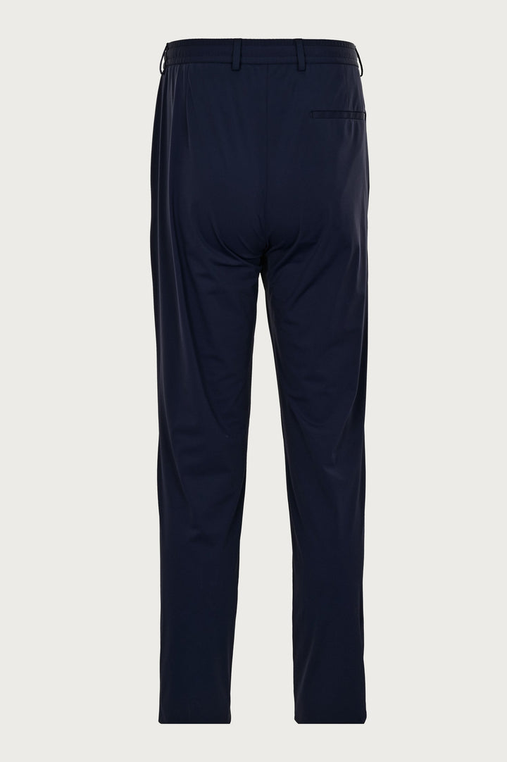 Elegant drawstring pants in navy blue color