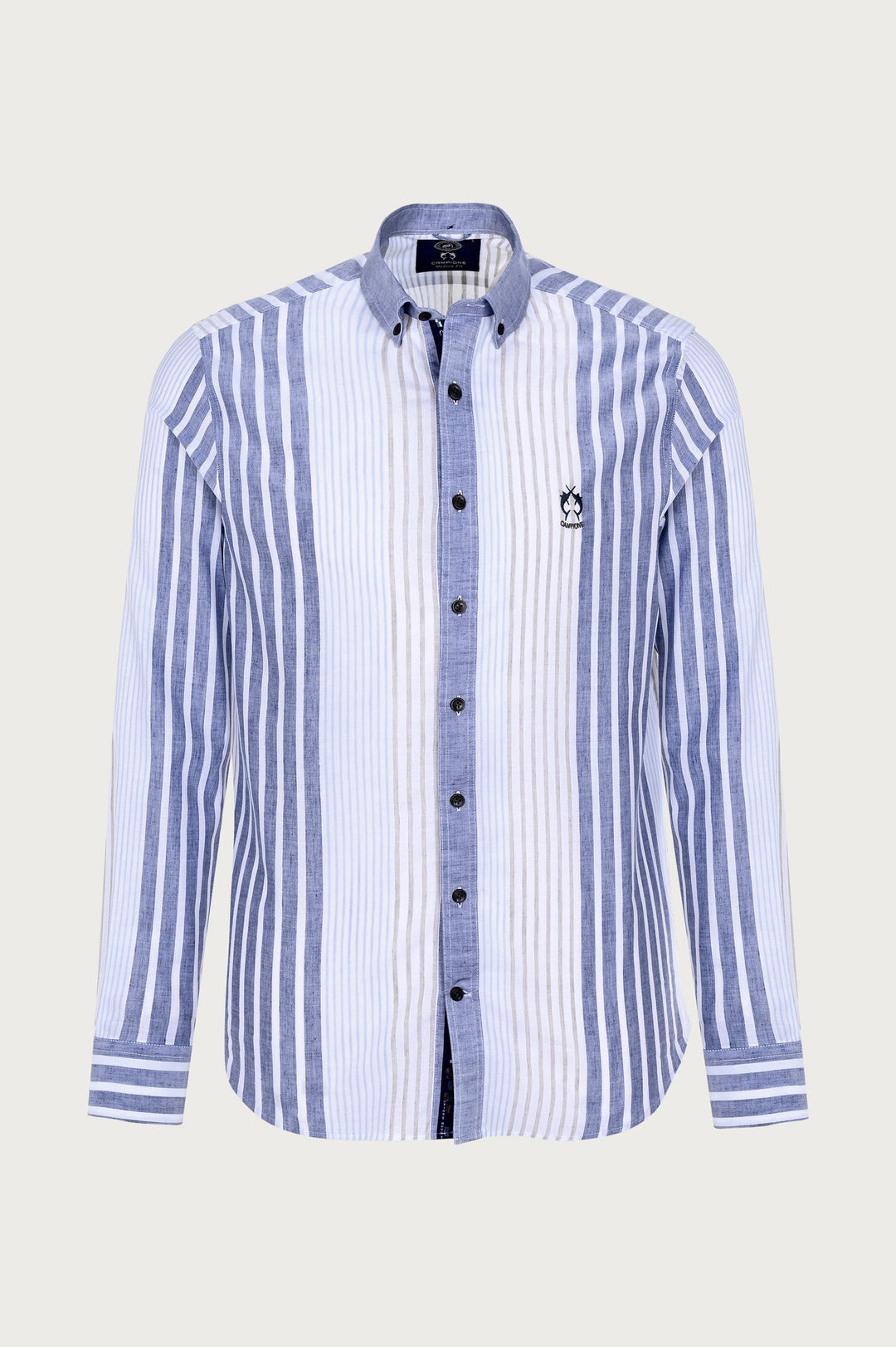 Chemise élégante à rayures verticales irrégulières Modern Fit
