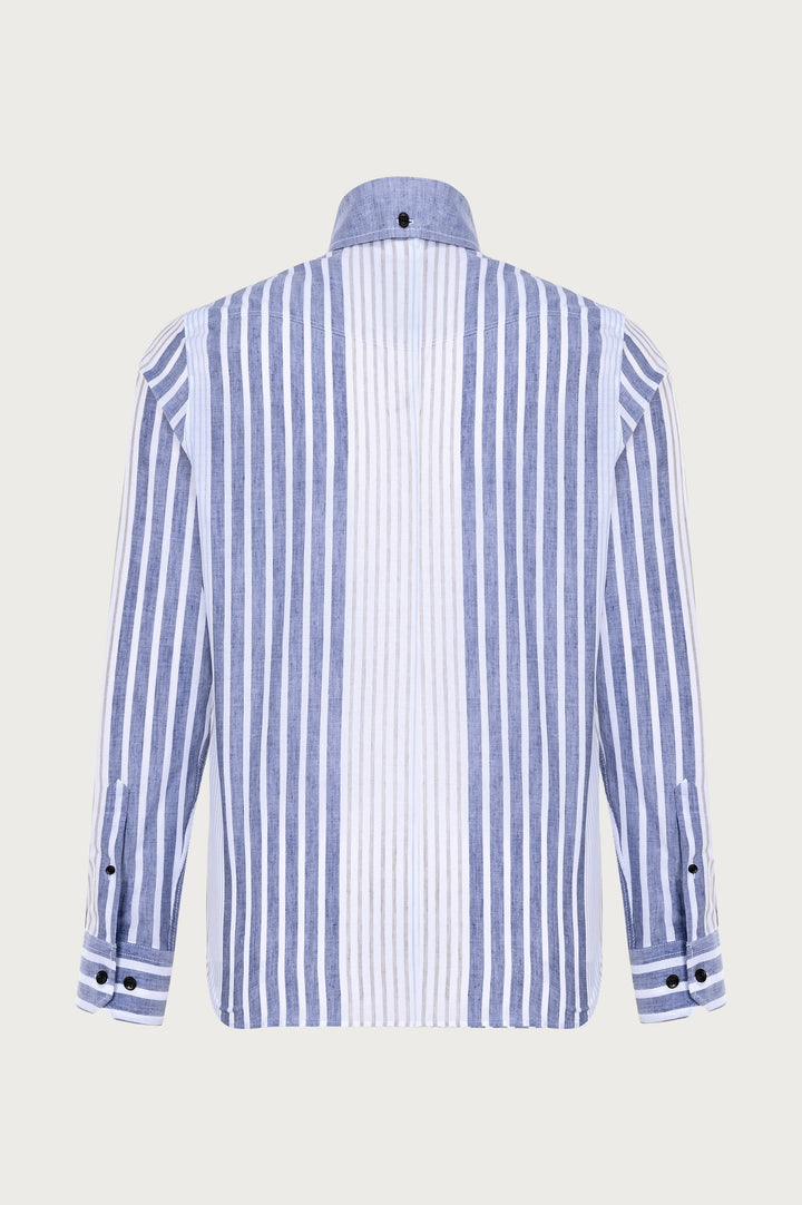 Elegant shirt with irregular vertical stripes Modern Fit