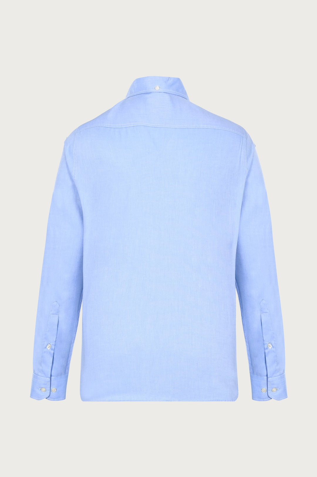 Blue elegant button down shirt with minimalist cut