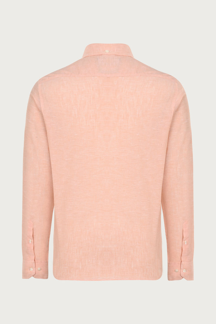 Campione shirt in soft orange shade and pattern on chest