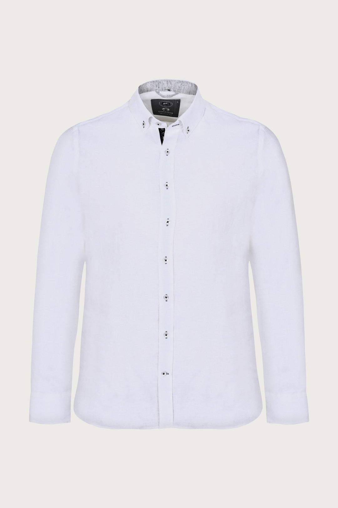 Chemise Campione blanche classique avec une coupe Modern Fit minimaliste et classique