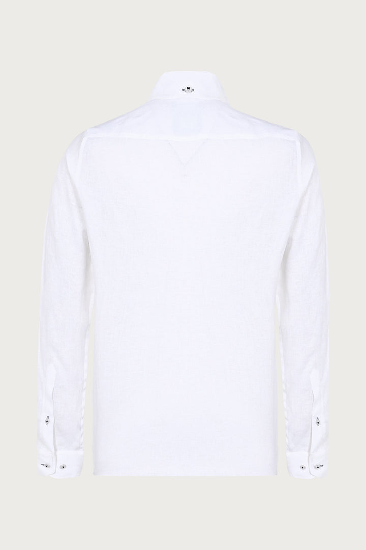 Classic white Campione shirt in a minimalist and classic Modern Fit cut