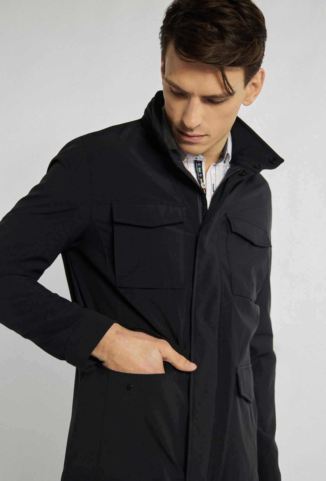 Übergangsjacke mit stylischen Fronttaschen
