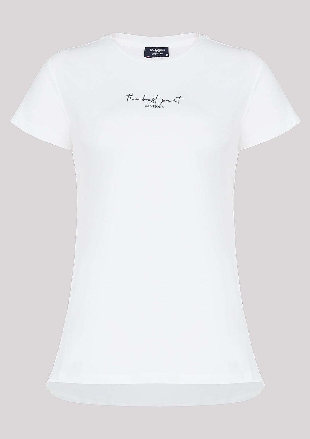 T-shirt écru classique à imprimé délicat