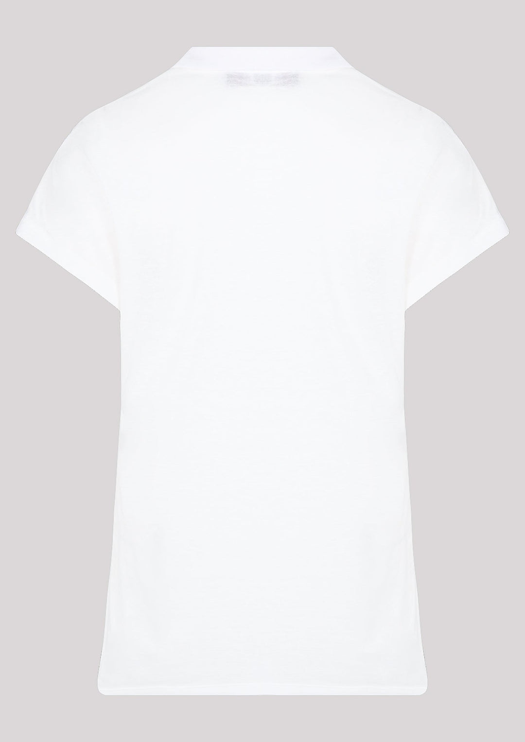 T-shirt in ecru color with heart neckline and collar