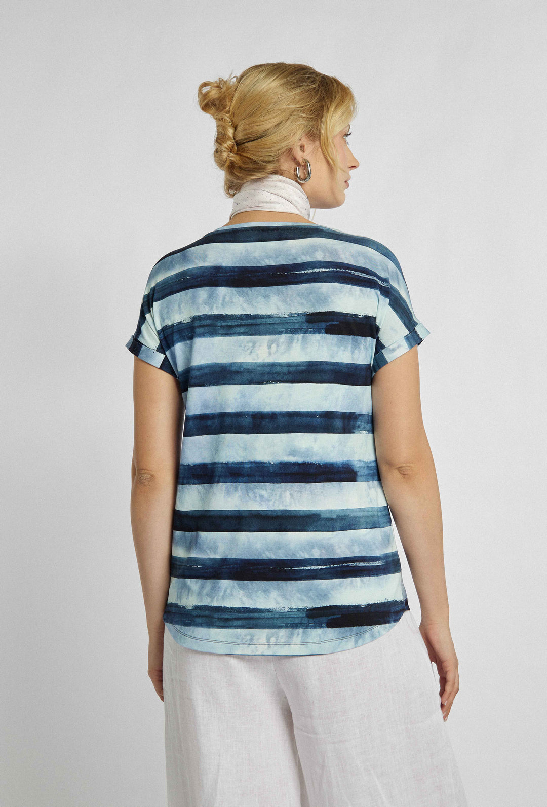 Gestreiftes T-Shirt mit nautischem Motiv