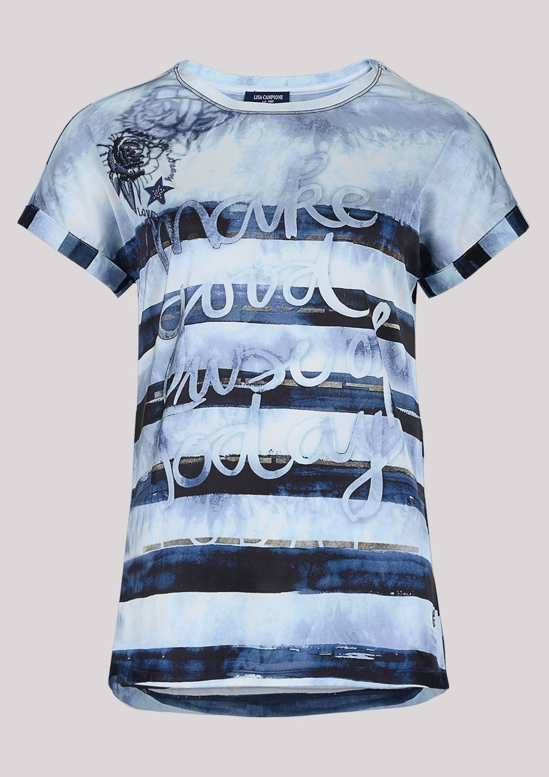 Gestreiftes T-Shirt mit nautischem Motiv