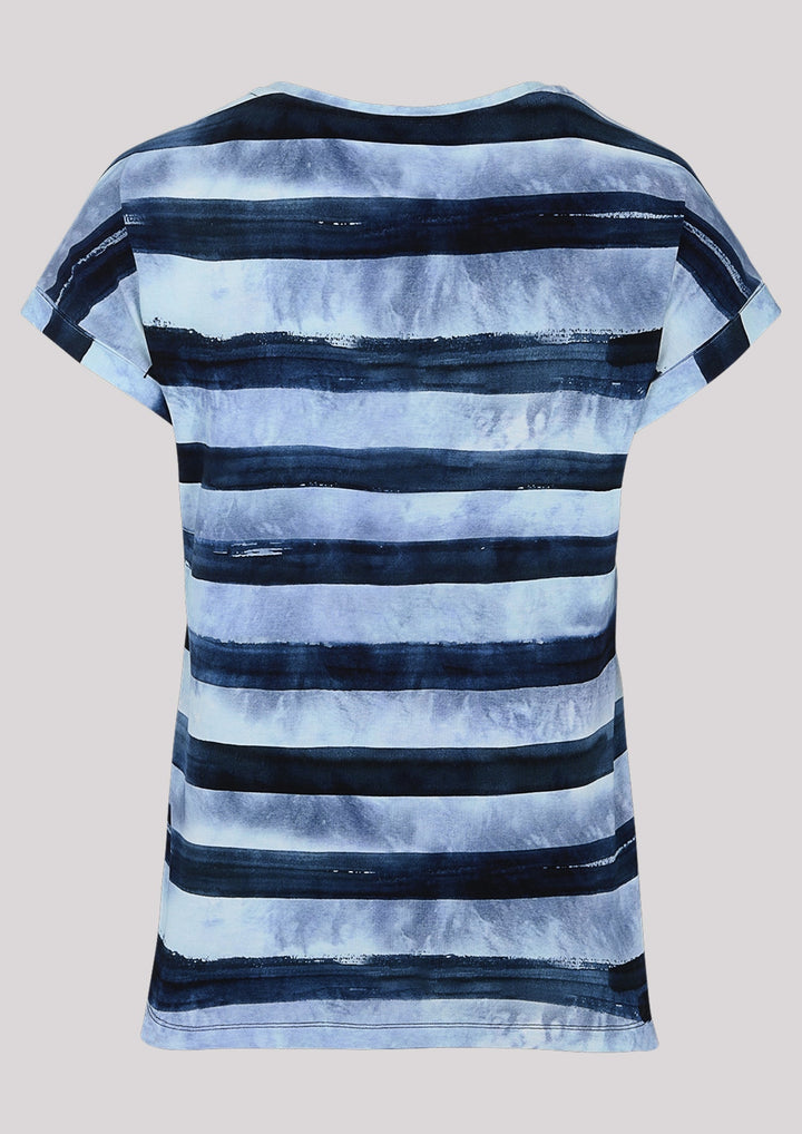 Striped T-shirt with a nautical motif