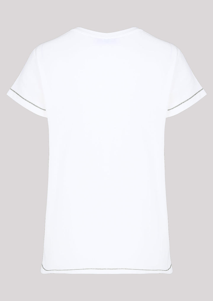 T-shirt in ecru color with safari motif