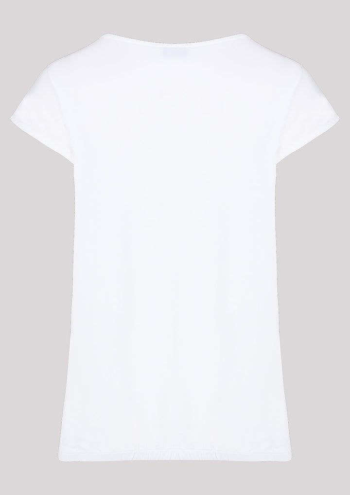 T-shirt in ecru color with visible print